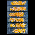 Cristaux Fluo Orange 6 Grosseurs