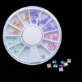 Roulette Déco résine multicolore Carré #W2