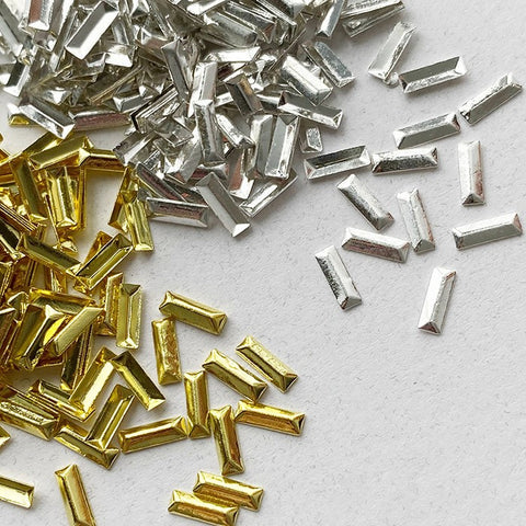 Bijoux - Rectangle Long Or et Argent