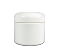 Pot Vide en Plastique Blanc avec Couvercle 2 oz.